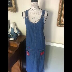 ABC Schoolhouse Apple Denim Cotton Dress L ‼️FINAL SALE